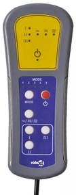 Poltrona de massagens elétrica couro artificial cinzento