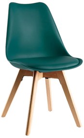 Conjunto Secretária Kecil e Cadeira Synk Basic - Verde-azulado