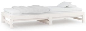 Sofá-cama de puxar 2x(90x200) cm pinho maciço branco