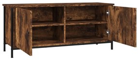 Móvel TV c/ portas 102x35x45 cm deriv. madeira carvalho fumado