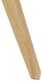 Candeeiro de pé em madeira com abajur em tecido zebra 50 cm - Tripod Classic Clássico / Antigo