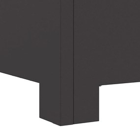 Fogueira Quadrada vidaXL Preta 60x60x30 cm em Aço