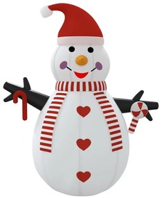 Boneco de neve insuflável com luzes LED 360 cm