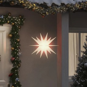 vidaXL Luzes de Natal com LEDs 3 pcs dobrável branco 43 cm