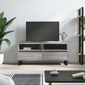 vidaXL Móvel de TV 100x34,5x44,5 cm derivados madeira cinzento sonoma