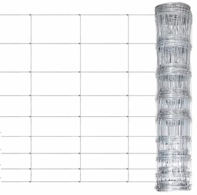Cerca de jardim 50x1,2 m aço galvanizado prateado