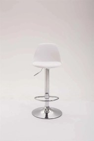 Banco alto Kiel em couro sintético 39 x 82-104 x 43 cm Branco