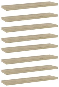 vidaXL Prateleiras 8 pcs 40x10x1,5cm derivados madeira carvalho sonoma