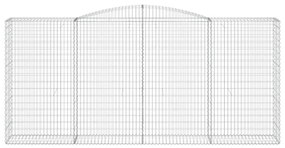 Cestos gabião arqueados 3pcs 400x50x180/200cm ferro galvanizado