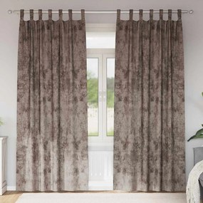 vidaXL Cortinas de Veludo 2 peças com Ilhoses Cappuccino 225x140 cm