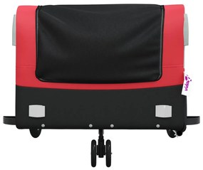 Reboque para bicicleta 45 kg ferro preto e vermelho