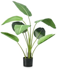 Árvore estrelícia artificial em vaso 120 cm verde