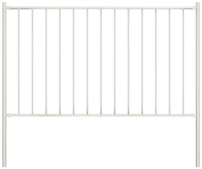 Painel de vedação c/ postes aço revestido a pó 1,7x1,25m branco