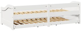 Sofá-cama com gavetão sem colchão IRUN branco 90x200 cm