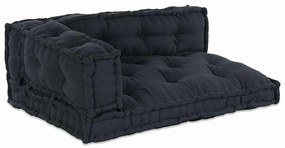 vidaXL Almofada de Sofá Pallet 3 pcs Antracite Largo Algodão