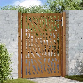 vidaXL Portão de jardim 105x130 cm projeto de traço de aço resistente