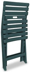 Conjunto bistrô para jardim 3 pcs plástico verde