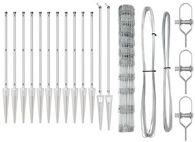 Cerca de Campo 1,2 x 50 m em Aço Galvanizado