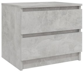 Mesa de cabeceira 50x39x43,5 cm contraplacado cinzento cimento