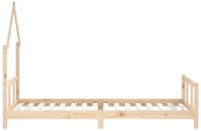 Estrutura de cama infantil 90x200 cm pinho maciço