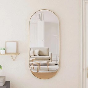vidaXL Espelho de parede 35x80 cm oval dourado