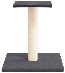 Poste arranhador para gatos com plataforma 38cm cinzento-escuro