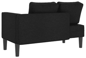 Chaise lounge com almofadões tecido preto