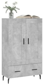 Aparador alto 69,5x31x115 cm derivados de madeira cinza-cimento