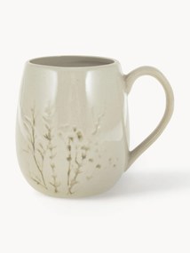 Caneca artesanal com desenhos de plantas Bea