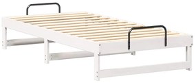 Estrutura de Cama com Alças Branco 90 x 200 cm
