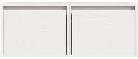 Armários de parede 2 pcs 45x30x35 cm pinho maciço branco