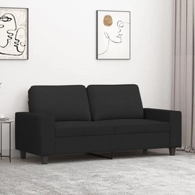 Sofá de 2 lugares tecido 140 cm preto