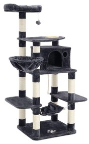 Árvore para gatos FEANDREA, torre de brincar 164 cm, cinza esfumaçado PCT99G