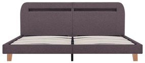 Estrutura de cama com LED sem colchão 150x200 cm tecido