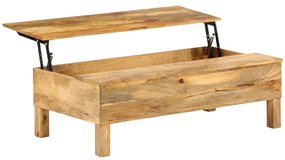 Mesa de centro madeira de mangueira maciça 110x55x35 cm