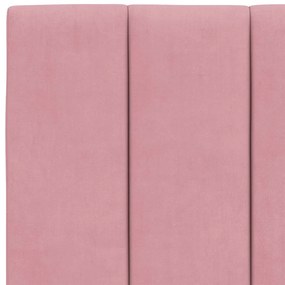 Almofadão de cabeceira 120 cm veludo rosa