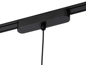 Candeeiro Pendente Moderno Preto para Sistema de Trilho Monofásico c/ LED Integrado - Magnetic Vance Moderno