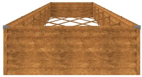 Canteiro elevado de jardim 579x100x36 cm aço corten