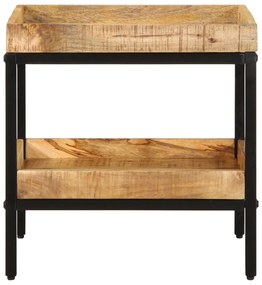 Mesa de Apoio 45x45x45 cm Madeira Sólida de Mangueira Rugosa