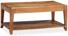 Mesa de centro em madeira maciça 88x50x38 cm
