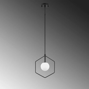 Candeeiro Chandelier Geometri – Preto e Branco – 22 x 12 cm