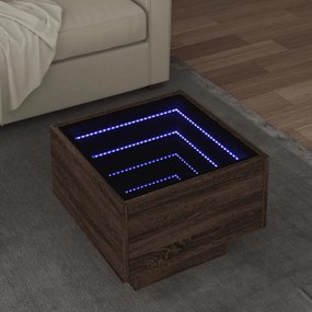 vidaXL Mesa de apoio c/ LEDs 40x40x30 cm derivados de madeira