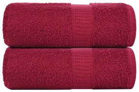 vidaXL Toalhas de bidé FROGN 2 pcs 30x50 cm 360 g/m² bordô