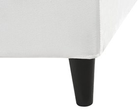 Capa de estrutura de cama em veludo branco 160 x 200 cm FITOU Beliani