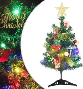 vidaXL Mini árvore de Natal artificial pré-iluminada c/ 20 LEDs verde