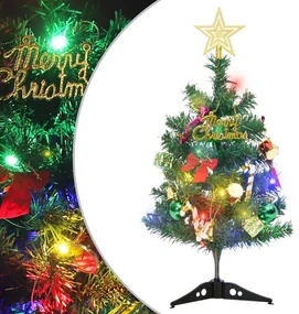 Árvore de natal pequena artificial ø40x90cm com luzes led 11