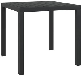 3 pcs conjunto de jantar p/ jardim c/ almofadões vime PE cinza