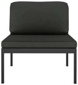 4 pcs conjunto lounge jardim com almofadões alumínio antracite