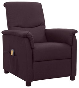 vidaXL Poltrona de massagens tecido roxo