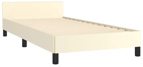 Estrutura cama c/ cabeceira sem colchão 80x200 cm creme
